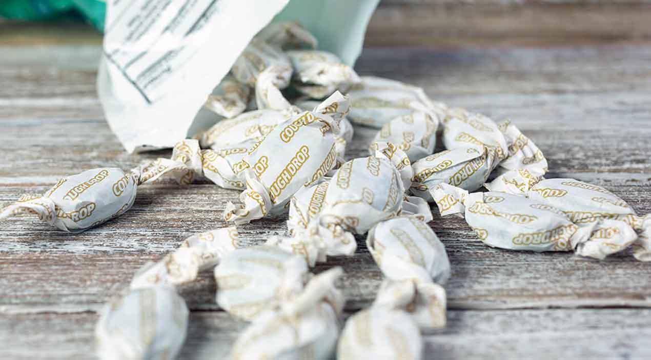 Cough drops are sometimes used for at-home treatment of respiratory illnesses