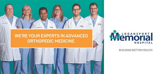 photo of doctos, "We're your experts in advanced orthopedic medicine." LMH logo