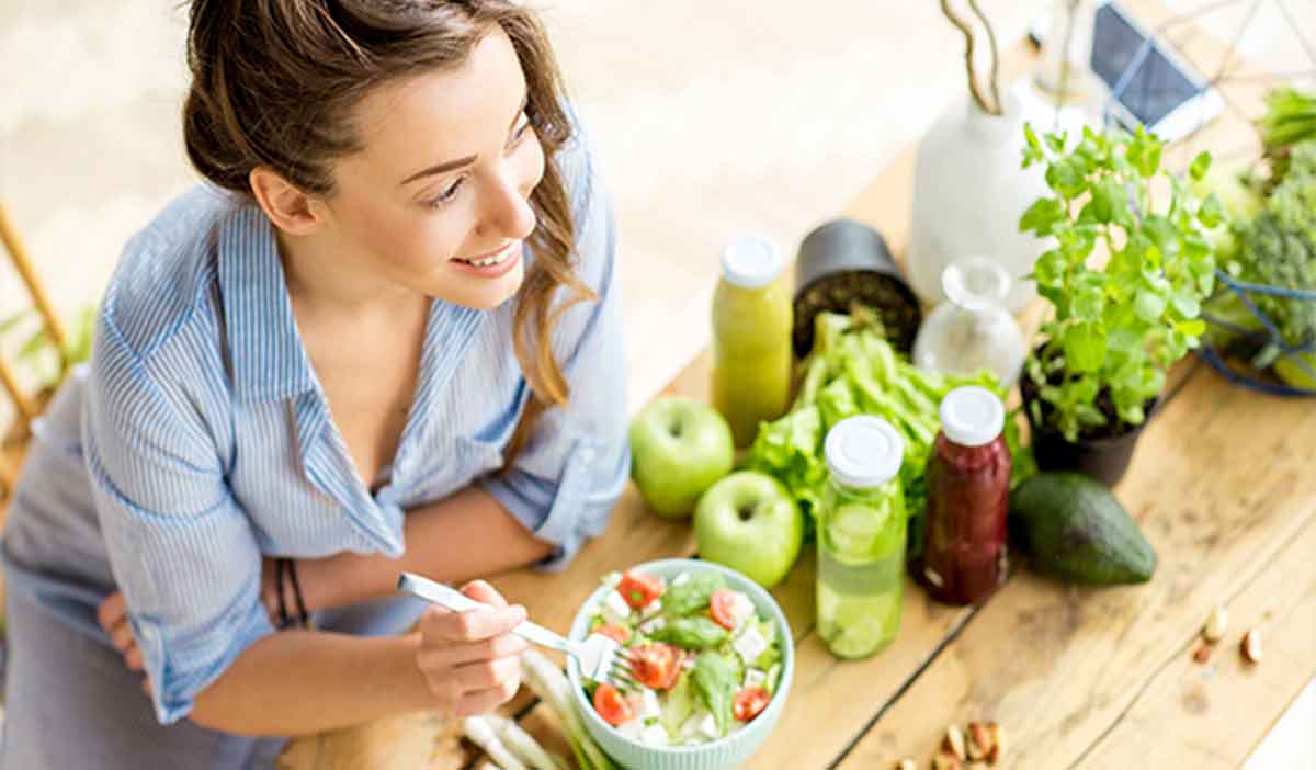 You can improve your nutrition by eating more vegetables, like salad